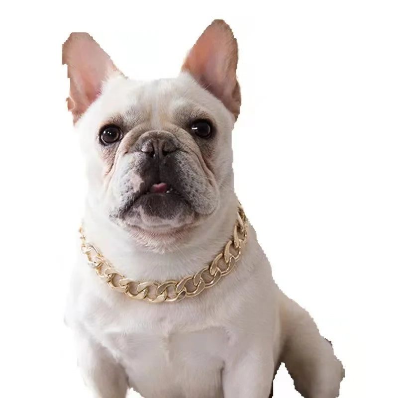 Dog Collar Jewelry Gold Chain Pet