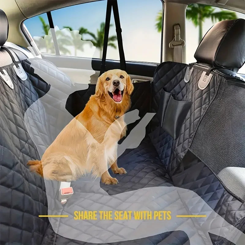 100% Waterproof Dog Car Seat Covers with Mesh Window