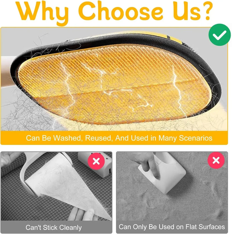 Pet Hair Remover Brush Kitten Hair Remover Gloves Deshedding