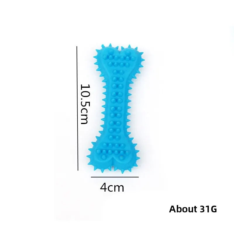 1PC Pet Chew Toy Soft Rubber Bite-resistance Bone