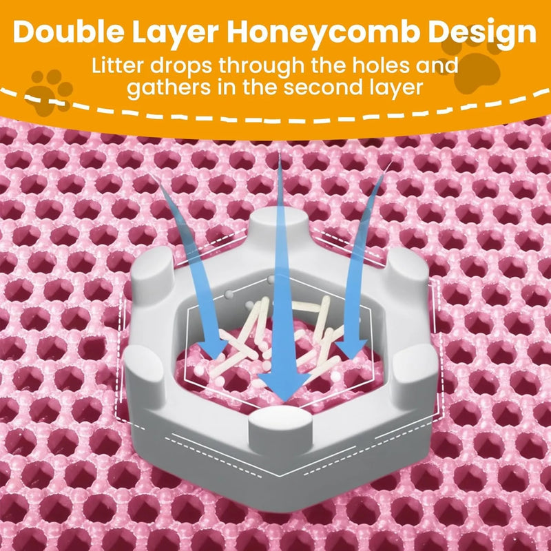 Cat Litter Mat Double Layer Pet Non Slip Big Litter  Mat