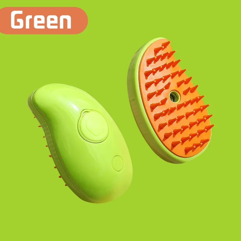 Pet Spray Massage Brush 3 in 1 One Button Steam Spray