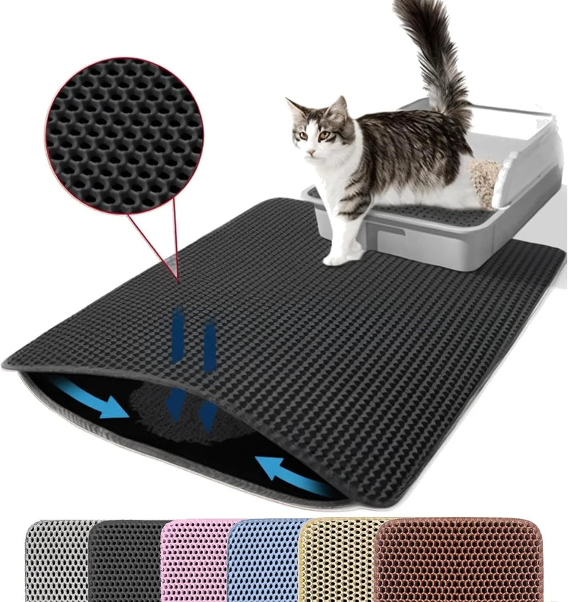 Cat Litter Mat Double Layer Pet Non Slip Big Litter  Mat