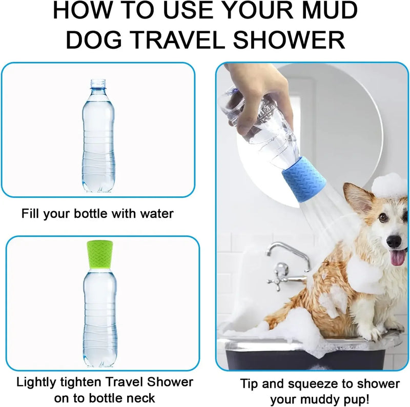Silicone Portable Pet Shower Head Outdoor